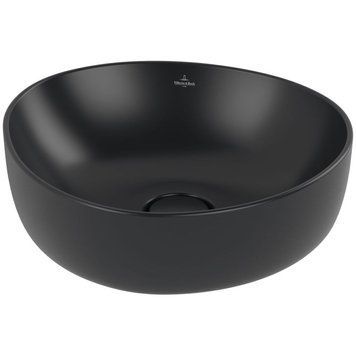 Умивальник на стільницю VILLEROY & BOCH ANTAO 4A7240R7, 40x39.5 см, Ceramic Plus, чорний матовий 800005577 фото