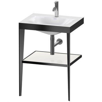 Консоль напольная с умывальником DURAVIT XVIU XV4714OB285, 60x48, черный матовый 800006118 фото
