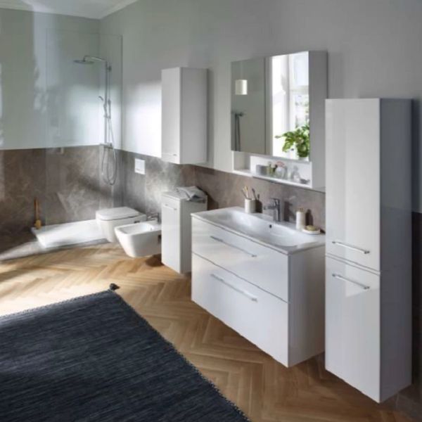 Зеркальный шкаф для ванной комнаты GEBERIT SELNOVA SQUARE 501.268.00.1, белый 80028 фото