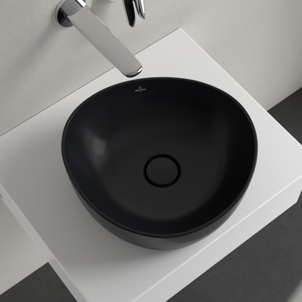 Умивальник на стільницю VILLEROY & BOCH ANTAO 4A7240R7, 40x39.5 см, Ceramic Plus, чорний матовий 800005577 фото