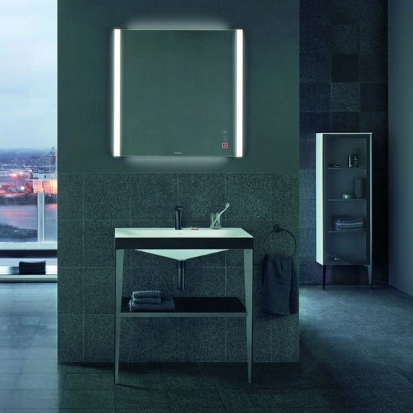 Консоль напольная с умывальником DURAVIT XVIU XV4714OB285, 60x48, черный матовый 800006118 фото