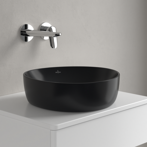 Умивальник на стільницю VILLEROY & BOCH ANTAO 4A7240R7, 40x39.5 см, Ceramic Plus, чорний матовий 800005577 фото