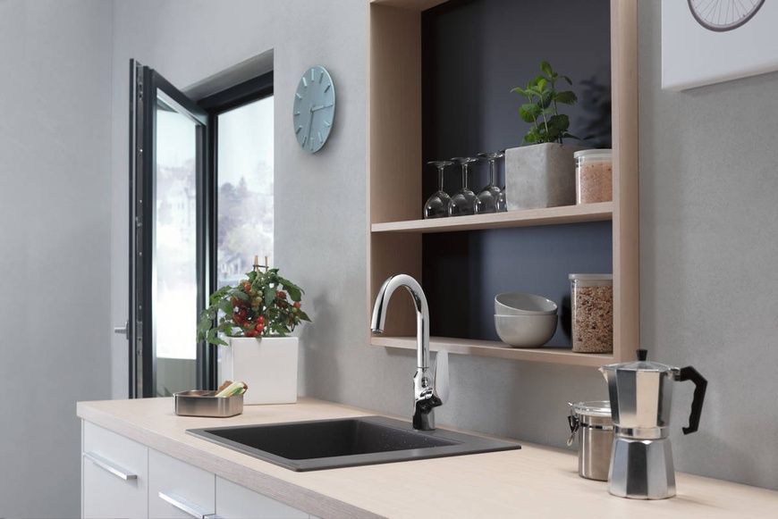 Смеситель для кухонной мойки HANSGROHE FOCUS M42 71802800, нержавеющая сталь 800003928 фото