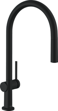Смеситель для кухонной мойки с выдвижным душем HANSGROHE TALIS M54 72802670, черный матовый 95639 фото