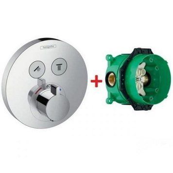 Смеситель скрытого монтажа с термостатом HANSGROHE SHOWER SELECT S 15743000+01800180 53140 фото