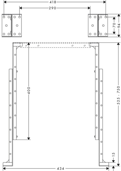 Монтажные скобы для монтажа на плитку HANSGROHE SBOX 28021000 83209 фото