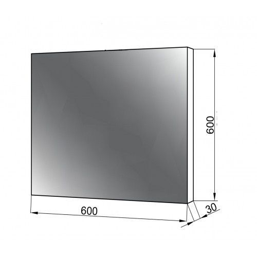 Дзеркало для ванної ЮВВИС Light 500101, 600, хром 80000001860 фото