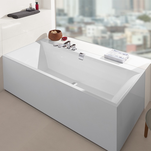 Ванна квариловая VILLEROY & BOCH SQUARO EDGE 12 UBQ160SQE2DV-01, 160x75, белый 42346 фото