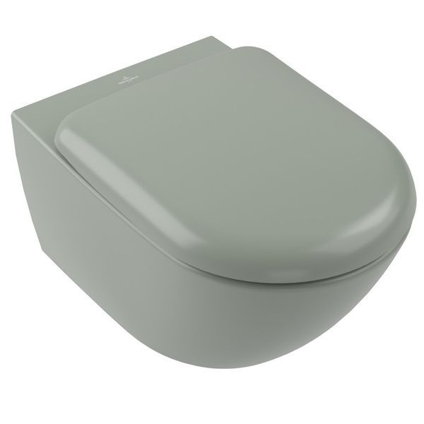 Унитаз подвесной VILLEROY & BOCH ANTAO 4674T0R8, 37x56 см, Ceramic Plus, зеленый 800005686 фото