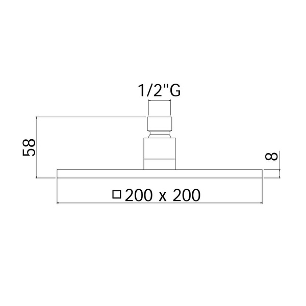 Душевая система верхний душ 200х200 мм PAFFONI KIT KITEL018NO/M, черный матовый 800000007285 фото