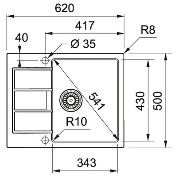 Кухонная мойка FRANKE SIRIUS S2D 611-62 143.0627.288, чёрный 800006727 фото