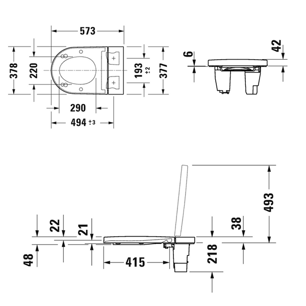 Крышка-биде для унитаза DURAVIT SENSOWASH STARCK F 612001012000310 800006177 фото