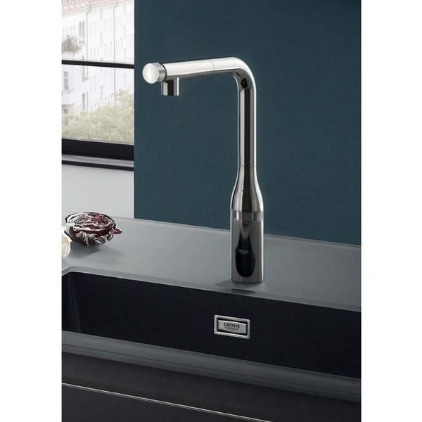 Смеситель для кухни с выдвижным изливом GROHE ESSENCE 31615000 71256 фото