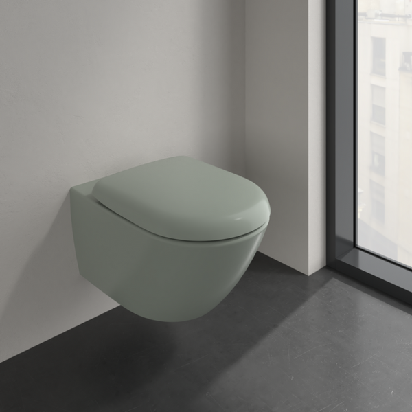Унитаз подвесной VILLEROY & BOCH ANTAO 4674T0R8, 37x56 см, Ceramic Plus, зеленый 800005686 фото