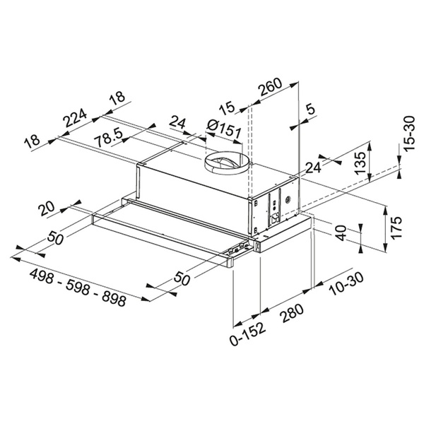 Витяжка кухонна FRANKE FLEXA FTC 632L GR/XS 315.0547.796, нержавіюча сталь 800006327 фото