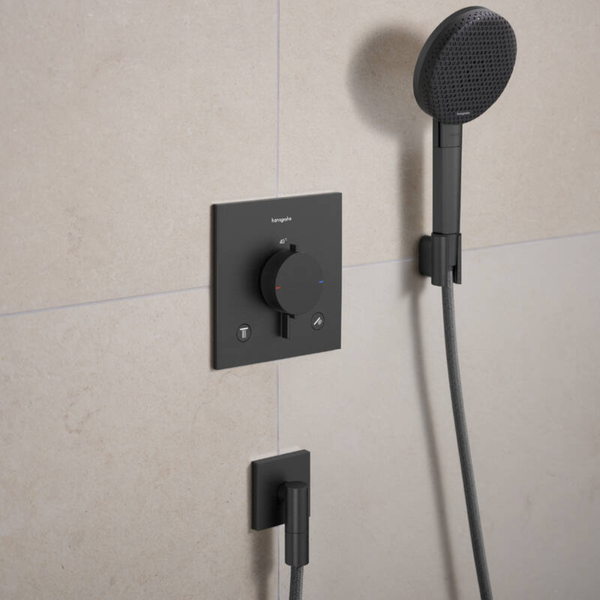 Смеситель скрытого монтажа HANSGROHE ECOSTAT COMFORT 33711340, чорний матовий хром 100547 фото