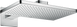 Верхній душ 460/300 1jet AXOR SHOWER SOLUTIONS 35278000, з тримачем, з квадратною розеткою 78906 фото 1