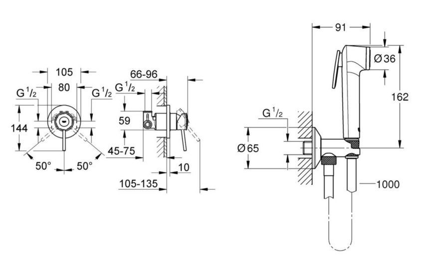 Гігієнічний душ із змішувачем GROHE UA2904800S 99993 фото