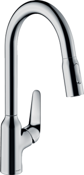 Смеситель для кухонной мойки с выдвижным душем HANSGROHE FOCUS M42 71820000 77847 фото