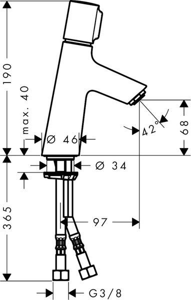 Змішувач для раковини HANSGROHE TALIS SELECT S 72041000 50068 фото