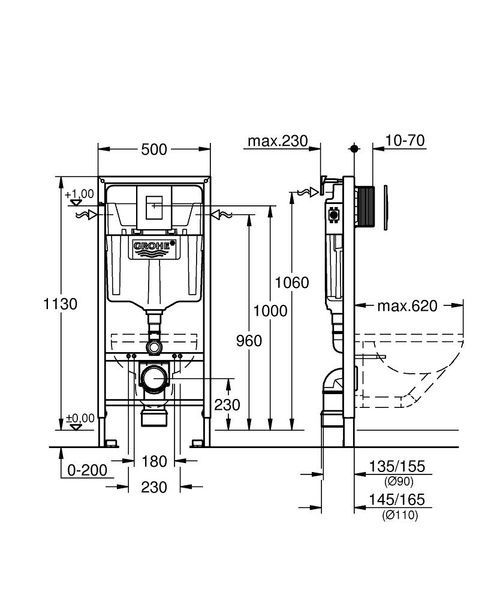 Інсталяція для унітаза GROHE RAPID SL 38772SH0 95750 фото