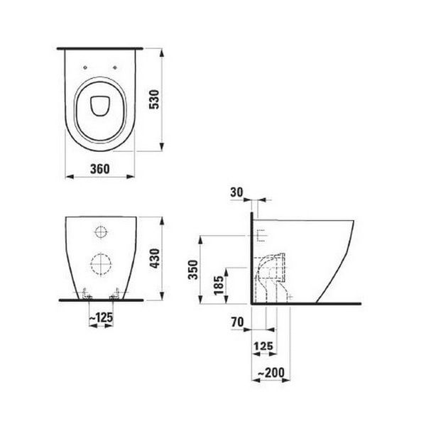 Унітаз підлоговий LAUFEN PRO H8229560000001 63593 фото