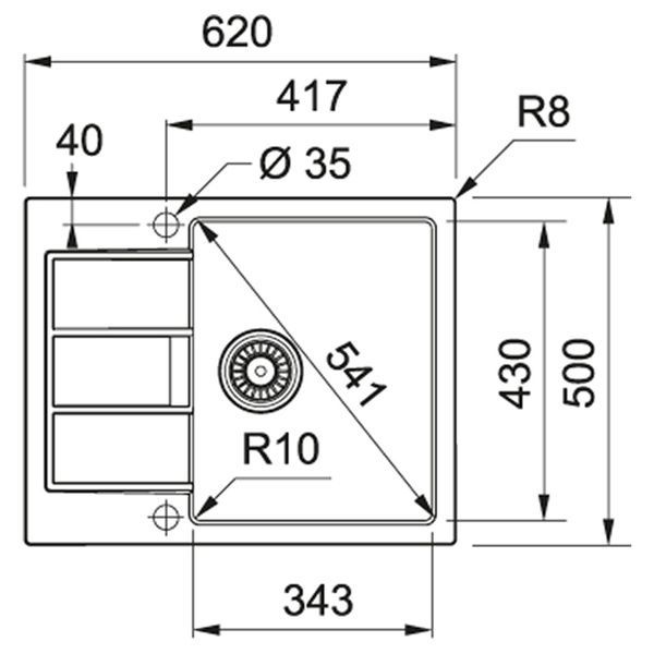 Кухонна мийка FRANKE SIRIUS S2D 611-62 143.0627.382, білий 800006728 фото