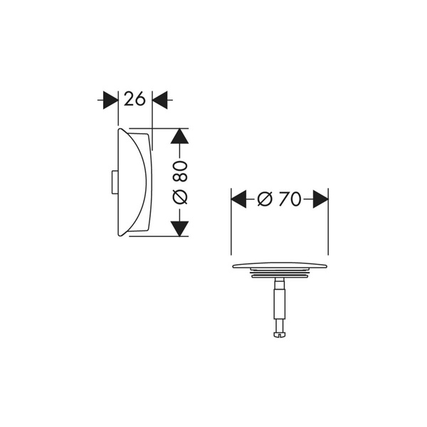 Набор накладок сифона HANSGROHE FLEXAPLUS 58185700, белый 72892 фото