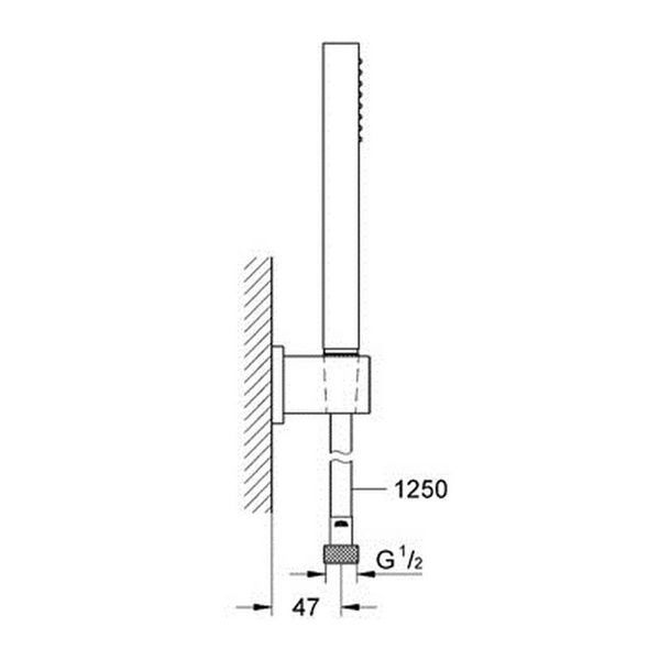 Гарнитур душевой GROHE EUPHORIA CUBE 27702000 39845 фото
