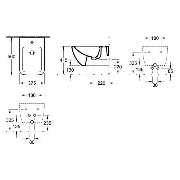 Біде VILLEROY & BOCH VENTICELLO 44110001, білий 46514 фото