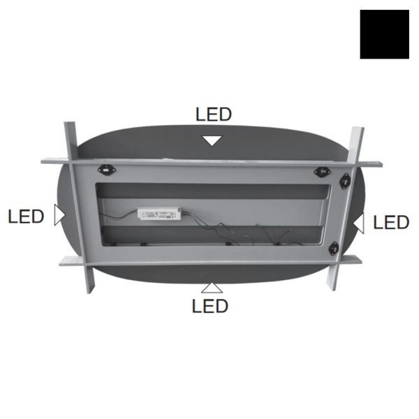 Дзеркало 110Х60 AZZURRA MARK SPMK110NE, чорний 102371 фото