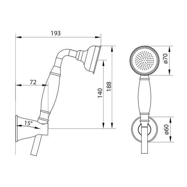 Гарнітур душовий IMPRESE PODZIMA LEDOVE ZMK01170110 56591 фото