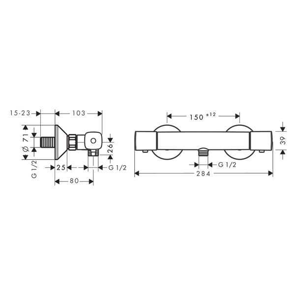 Змішувач для душу HANSGROHE ECOSTAT UNIVERSAL 13122000 46660 фото