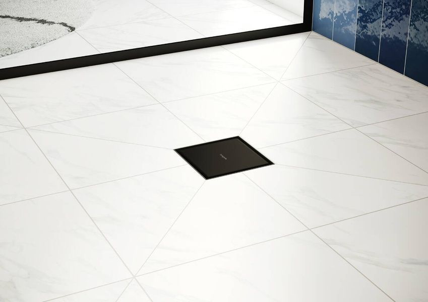 Точечный слив с решеткой и монтажным комплектом HANSGROHE RAINDRAIN POINT 56249800, нержавеющая сталь 92875 фото