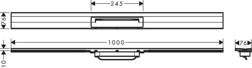 Решітка душового трапа HANSGROHE RAINDRAIN FLEX 56053000 800004388 фото