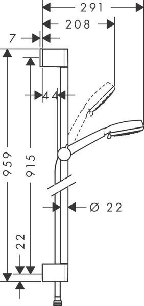 Душовий набір HANSGROHE CROMETTA 26657400 45061 фото