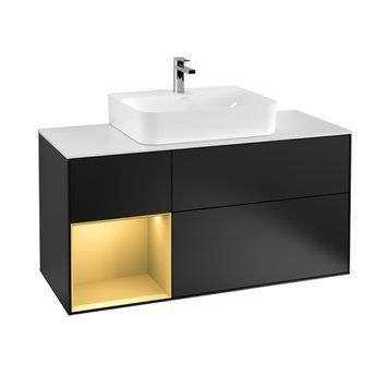 Тумба под раковину VILLEROY & BOCH FINION G411HFPD, черный 800005638 фото