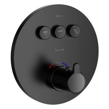 Смеситель скрытого монтажа с термостатом IMPRESE SMART CLICK ZMK101901234, черный 82168 фото