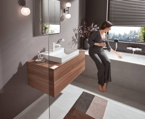 Смеситель для раковины с донным клапаном HANSGROHE VIVENIS 75020700, белый матовый 84507 фото