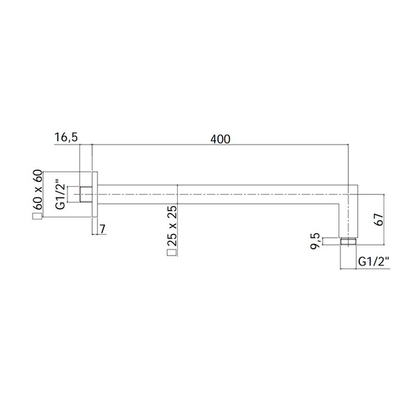 Душевая система верхний душ 300x300 мм PAFFONI KIT KITEL018CR300 800000007287 фото