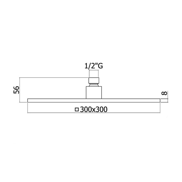 Душова система верхній душ 300x300 мм PAFFONI KIT KITEL018CR300 800000007287 фото