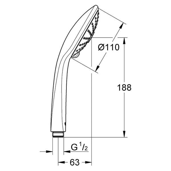 Лійка ручного душу GROHE EUPHORIA 26513000 63212 фото