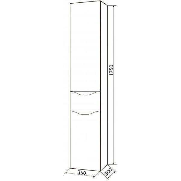 Пенал для ванной комнаты NORWAY AVALON NEW M200102, серый 80000002241 фото
