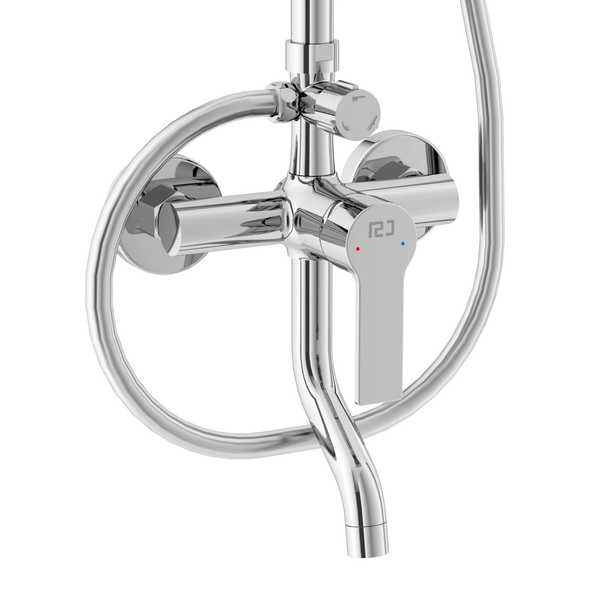 Душевая система со смесителем для ванны RJ LUX RJSP120-05CH, хром 85532 фото