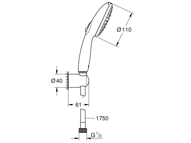 Душовий гарнітур GROHE TEMPESTA NEW 27849003 95715 фото