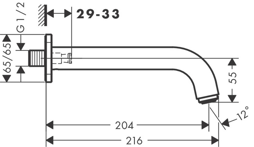 Вилив для ванни HANSGROHE VERNIS SHAPE 71460000 800003689 фото