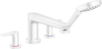 Смеситель для ванны на 4 отверстия HANSGROHE TALIS E 71748700, белый матовый 72491 фото
