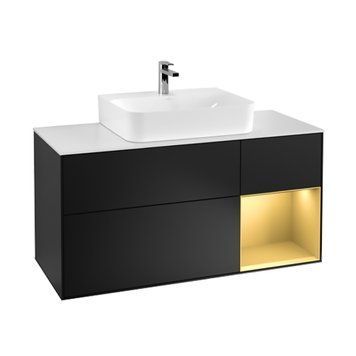 Тумба под раковину VILLEROY & BOCH FINION G421HFPD, черный 800005639 фото