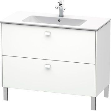 Тумба напольная DURAVIT BRIOSO BR440301018, 1020x479 хромированные ручки, белый матовый 800006180 фото