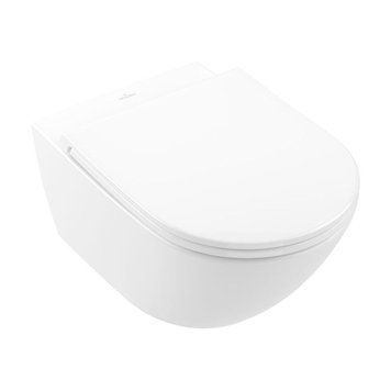 Унитаз подвесной с крышкой VILLEROY & BOCH UNIVERSO TWISTFLUSH 4670T901, Slim, белый 800005839 фото